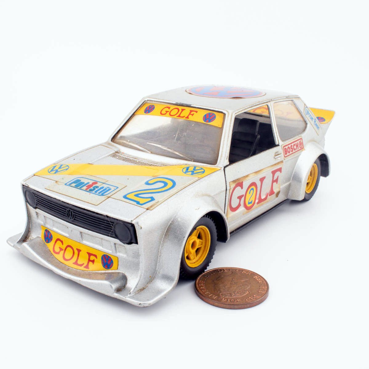 Polistil 1/24 Scale VW GOLF GTi Rally 1980 Italy Excellent Loose Diecast Model - DT Collectable Toys