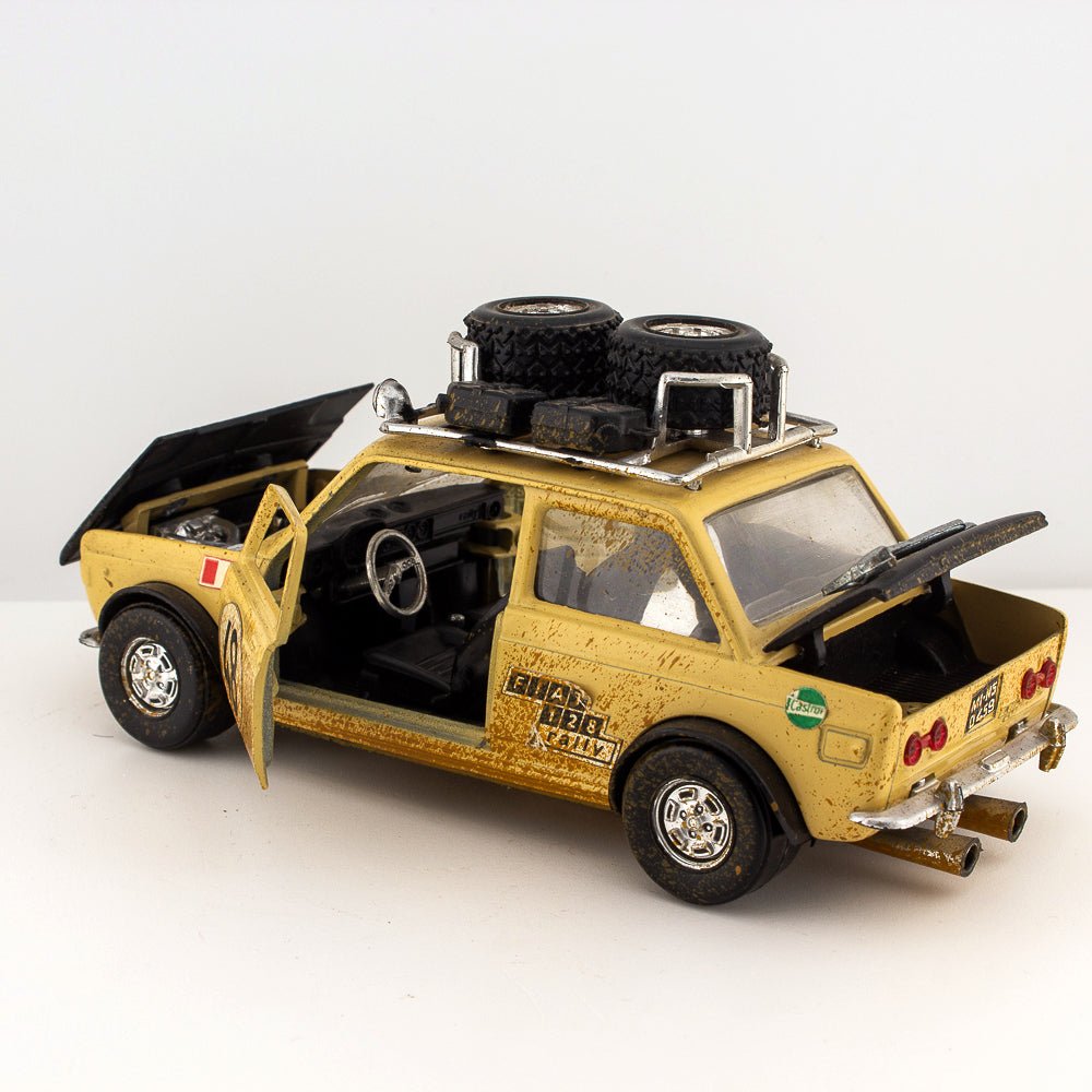 Polistil S7 Fiat 128, East African Safari Rally Car, 1:25 Scale, Near Mint