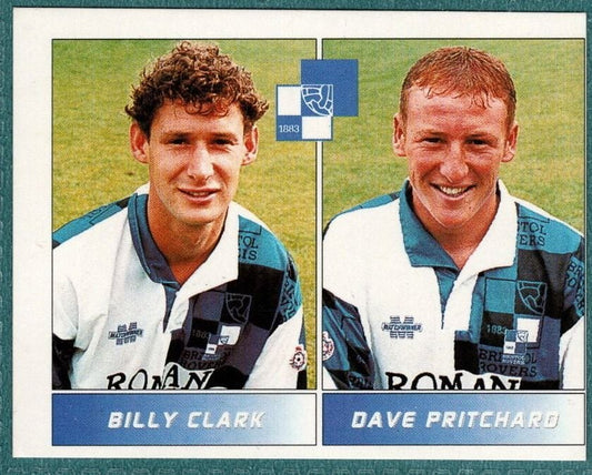 Panini Sticker Clark / Pritchard Bristol Rovers No.414 - Football League 95 Error Sticker