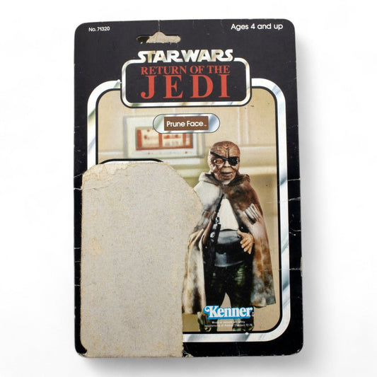 PRUNE FACE KENNER ROTJ 79A UNPUNCHED CARDBACK VINTAGE STAR WARS GOOD - DT Collectable Toys