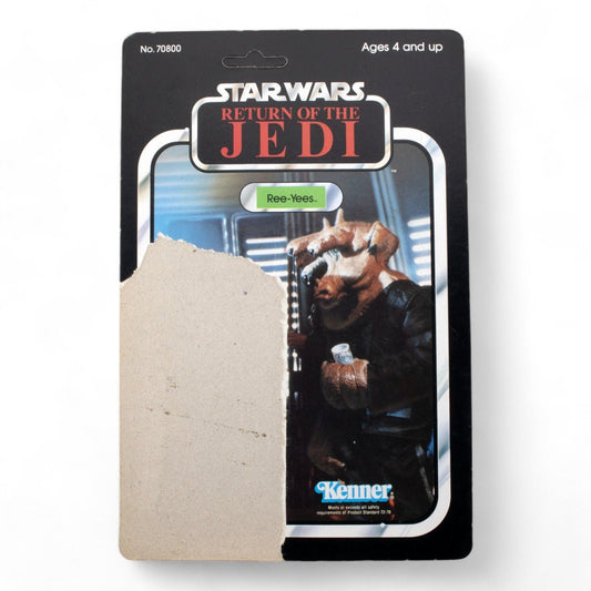 REE - YEES KENNER ROTJ 77A UNPUNCHED CARDBACK VINTAGE STAR WARS VERY GOOD+ - DT Collectable Toys
