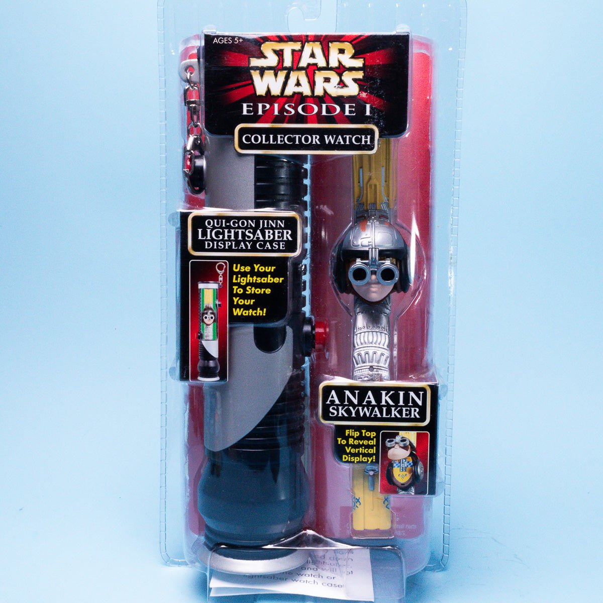 Star Wars Episode 1 Anakin Skywalker Collector Watch & Qui - Gon Lightsaber Case Picture 1