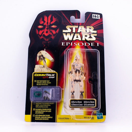 Star Wars Episode 1 Battle Droid Action Figure & Comm Talk Chip Unopened
