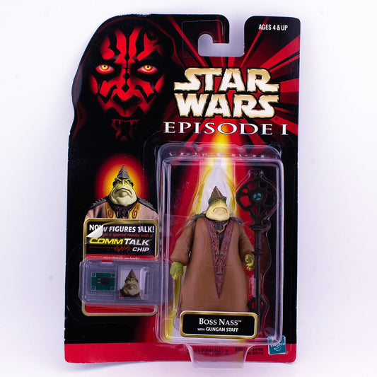 Star Wars Episode 1 Boss Nass Action Figure & Comm Talk Chip Unopened