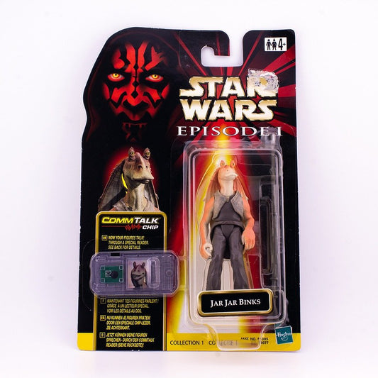 Star Wars Episode 1 Jar Jar Binks Action Figure & Comm Talk Chip Unopened