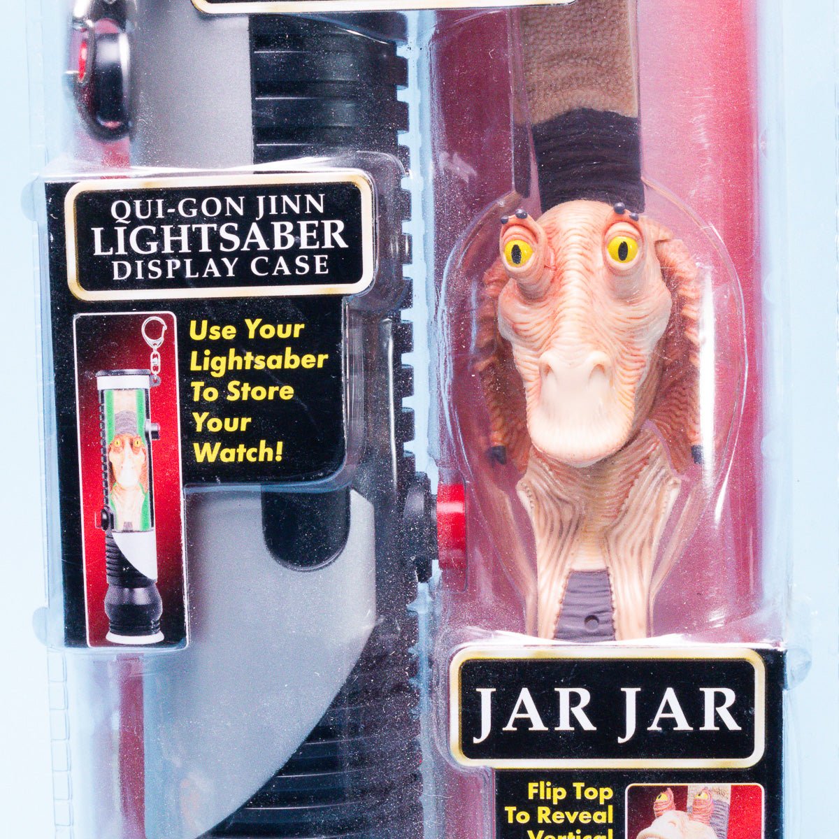 Star Wars Episode 1 Jar Jar Binks Collector Watch & Qui - Gon Jinn Lightsaber Case - DT Collectable Toys