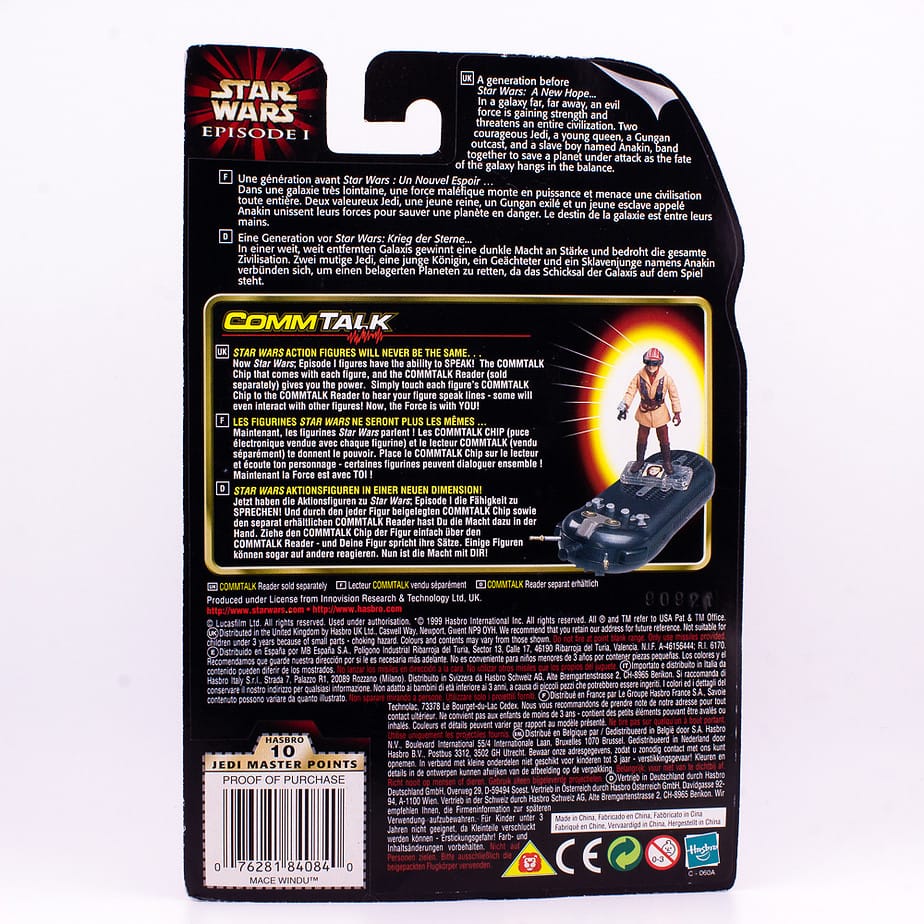 Star Wars Episode 1 Mace Windu Action Figure & Comm Talk Chip Unopened Picture 2