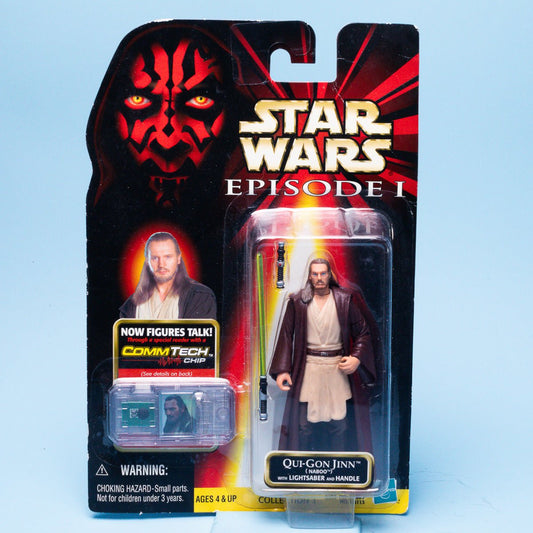 Star Wars Episode 1 Qui - Gon Jinn (Naboo) Hasbro Collection 1 Action Figure MOC - DT Collectable Toys