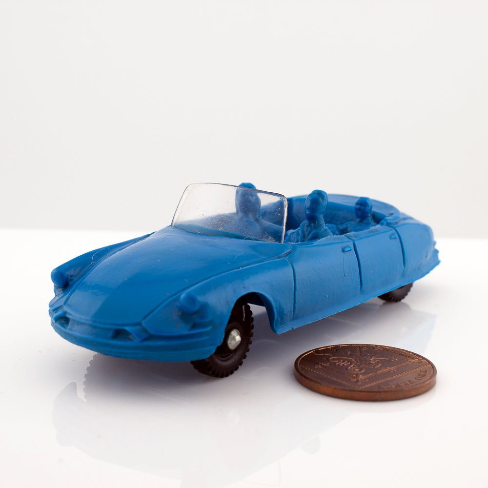 Tomte Laerdal Norway, 21 Citroen DS 1966 Vintage Blue Vinyl Plastic Model Diecast Vehicle Picture 2