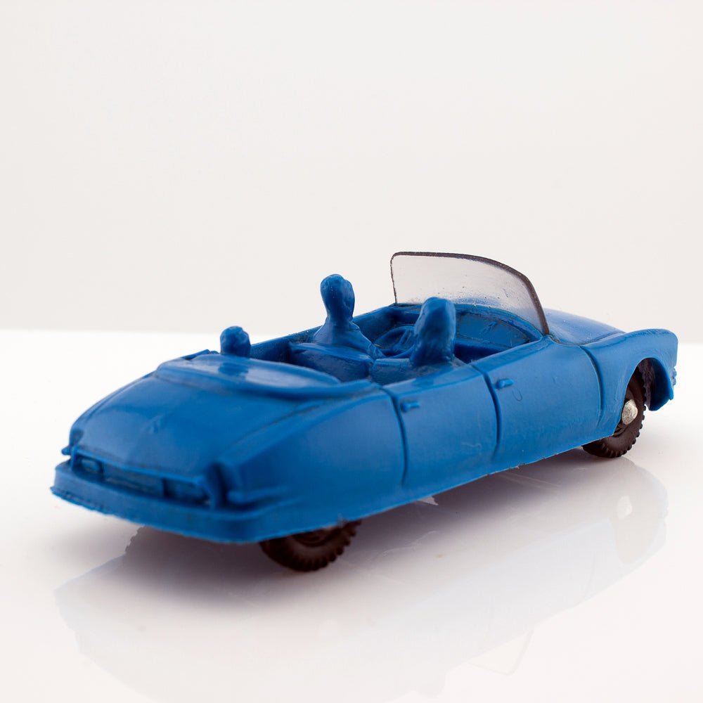 Tomte Laerdal Norway, 21 Citroen DS 1966 Vintage Blue Vinyl Plastic Model Diecast Vehicle Picture 4