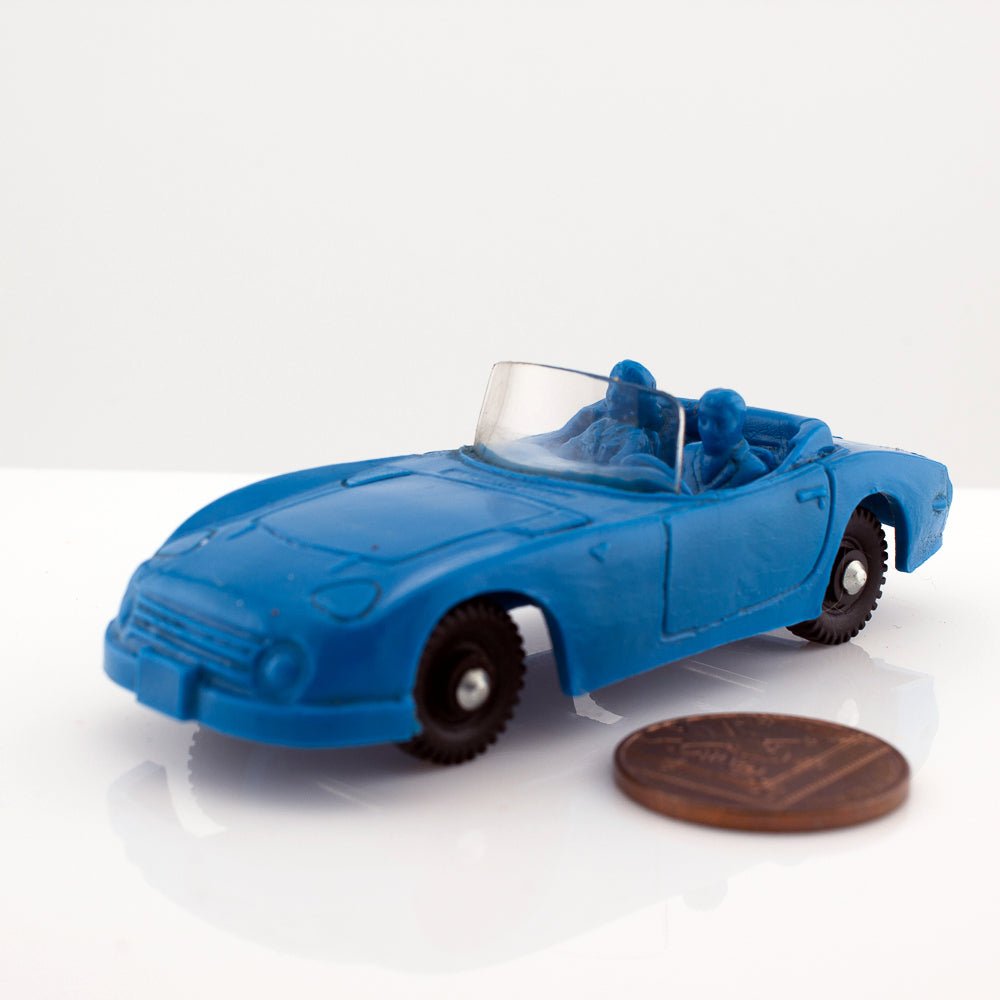 Tomte Laerdal Norway, 24 Toyota 2000 1969 Vintage Blue Vinyl Plastic Model