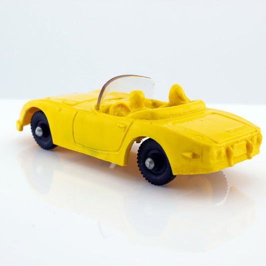Tomte Laerdal Norway, 24 Toyota 2000 1969 Vintage Yellow Vinyl Plastic Model