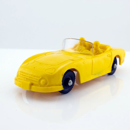 Tomte Laerdal Norway, 24 Toyota 2000 1969 Vintage Yellow Vinyl Plastic Model