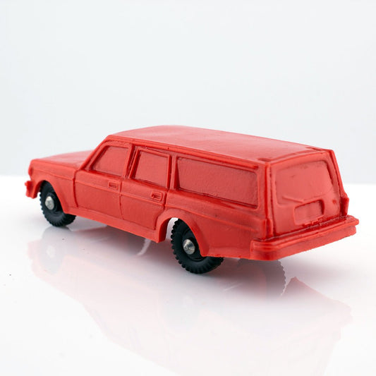 Tomte Laerdal Norway, 27 Volvo 145 1973 Vintage Red Vinyl Plastic Model