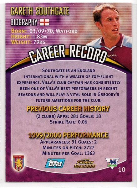 Gareth Southgate Aston Villa Defender, No.10