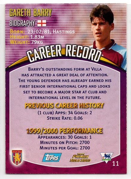 Gareth Barry Aston Villa Defender, No.11