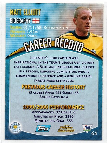 Matt Elliott Leicester City, No.64