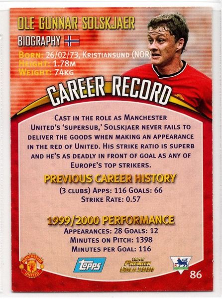 Ole Gunnar Solskjaer Manchester United, No.86