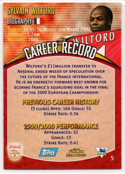 Sylvain Wiltord Arsenal Forward