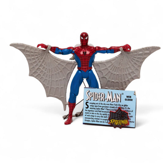 Toy Biz 1995 Marvel WEB GLIDER Spider - Man Animated Series Action Figure Pre - Owned Picture 1