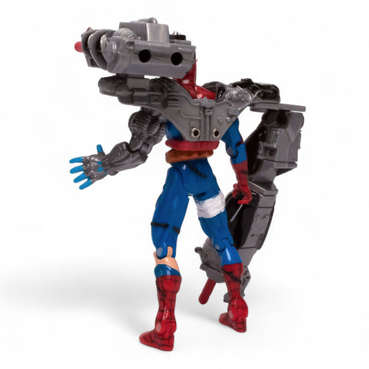 Toy Biz 1996 Marvel CYBORG SPIDER - MAN Spider - Wars Vintage Figure & Pin Pre - Owned Picture 3