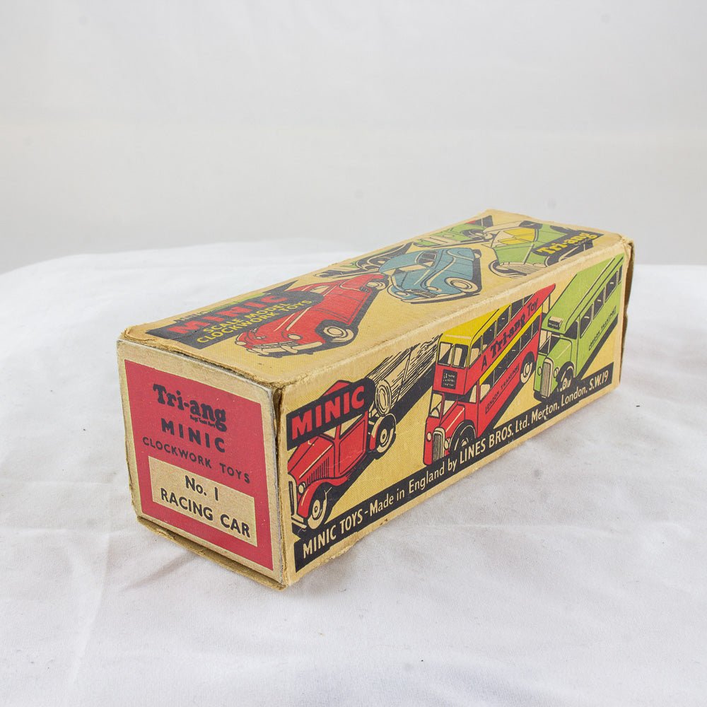 Triang Minic No. 13M Racing Car, Pre War Tinplate & Clockwork Boxed Working