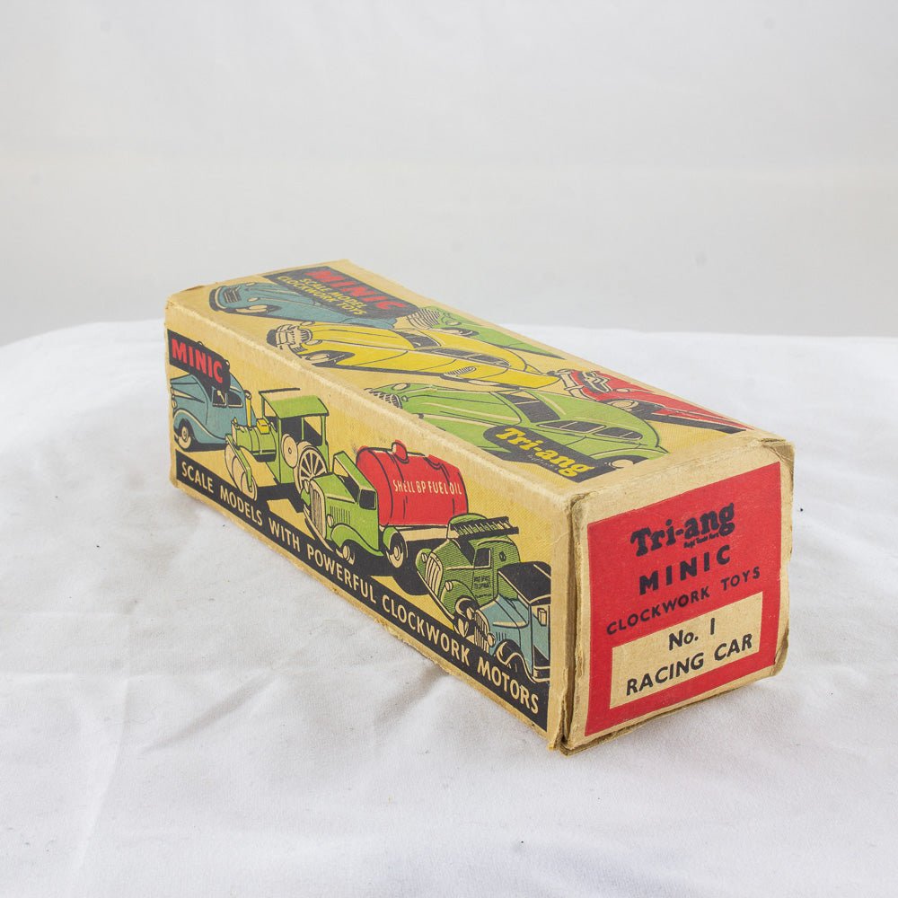 Triang Minic No. 13M Racing Car, Pre War Tinplate & Clockwork Boxed Working