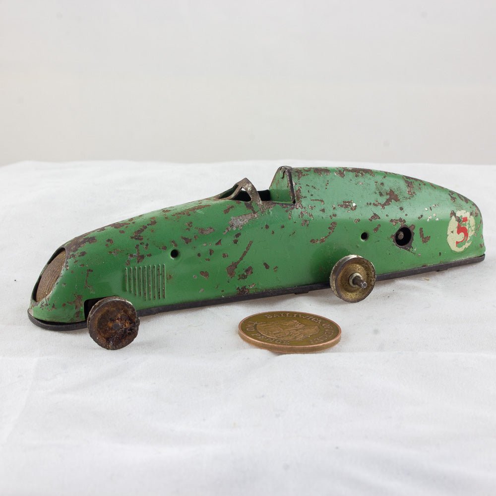 Triang Minic No. 13M Racing Car, Pre War Tinplate & Clockwork Boxed Working