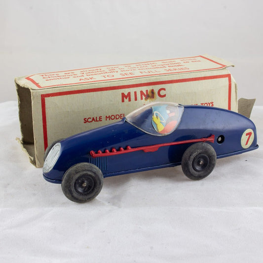 Triang Minic No. 13M Racing Car, Tinplate & Clockwork Excellent Working Model