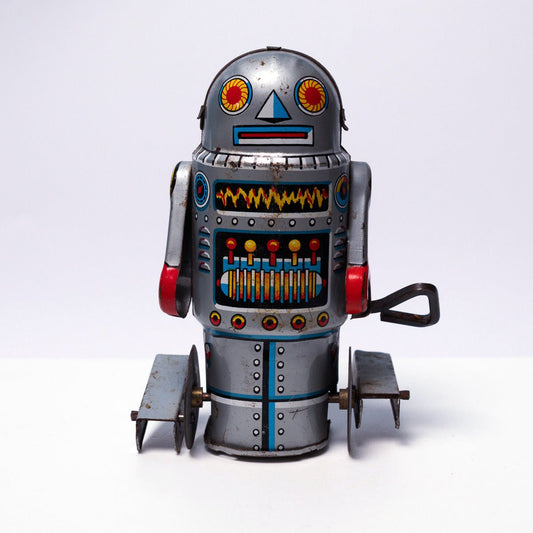 Vintage 1966 Noguchi Robot - 7 Excellent Original 1960's Japan Made Tinplate Toy