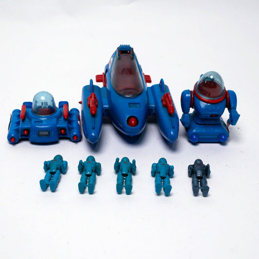 Vintage 1987 Bluebird Toys Manta Force Blue Sharks Play Set Complete Excellent
