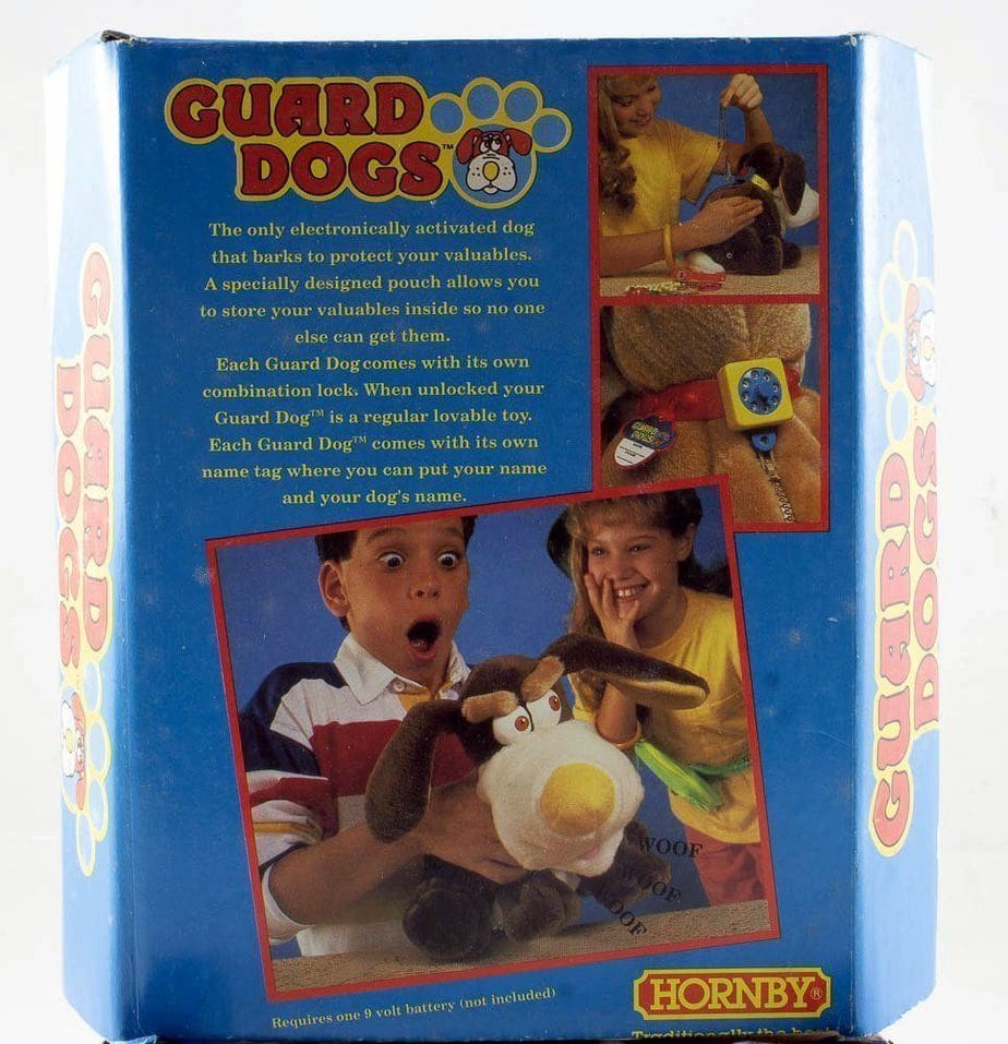 Vintage 1990 Hornby Guard Dogs, Plush Electronic Safe, Mint & Boxed