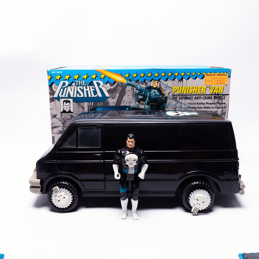 Vintage 1991 Toy Biz Punisher Van Marvel Superheroes Excellent Boxed w/Figure
