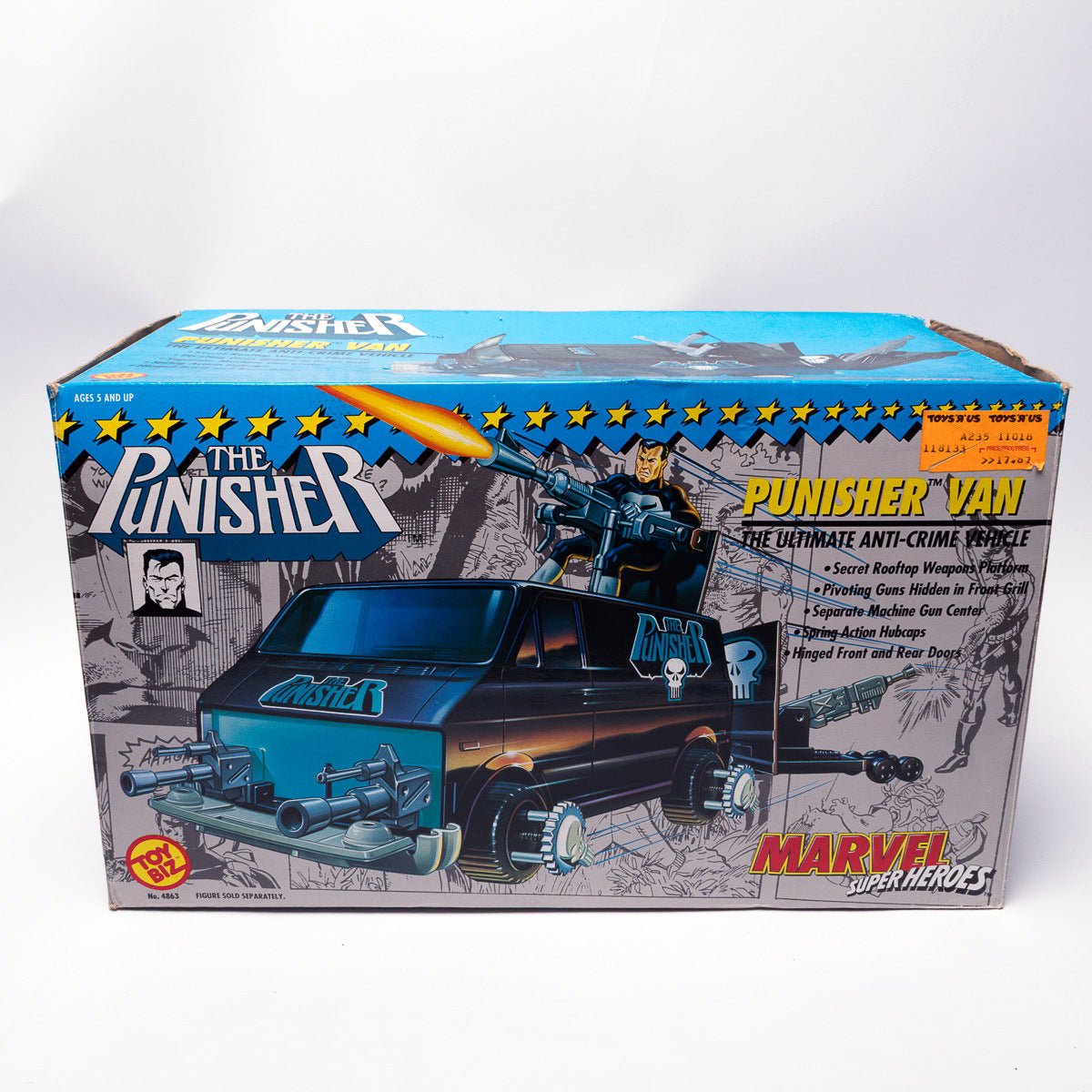 Vintage 1991 Toy Biz Punisher Van Marvel Superheroes Excellent Boxed w/Figure Action Figure Vehicle Picture 12