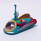 Vintage 1997 Masudaya Mini Moon Rocket Tin Toy Replica Mint & Boxed