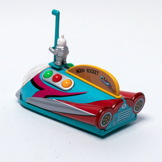 Vintage 1997 Masudaya Mini Moon Rocket Tin Toy Replica Mint & Boxed
