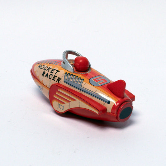 Vintage 1997 Masudaya Mini Rocket Racer Friction Tin Toy Replica Mint & Boxed