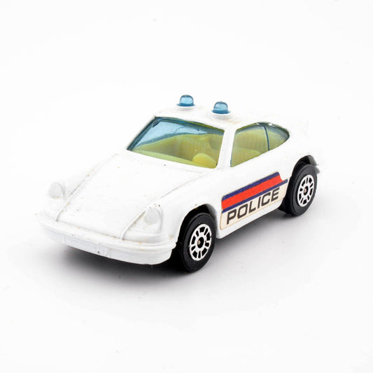 Vintage Corgi Juniors #37 PORSCHE CARRERA Police Yellow Interior Diecast Model - DT Collectable Toys