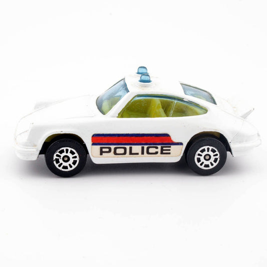 Vintage Corgi Juniors #37 PORSCHE CARRERA Police Yellow Interior Diecast Model - DT Collectable Toys