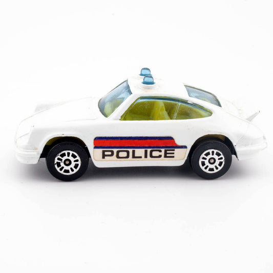 Vintage Corgi Juniors #37 PORSCHE CARRERA Police Yellow Interior Diecast Model - DT Collectable Toys