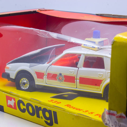 Vintage Corgi Toys 339 Rover 3500 Police Car, Mint Boxed 1982