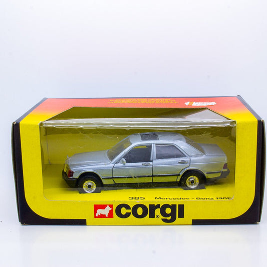 Vintage Corgi Toys 385 Mercedes - Benz 190E, Mint in an Excellent Box 1984