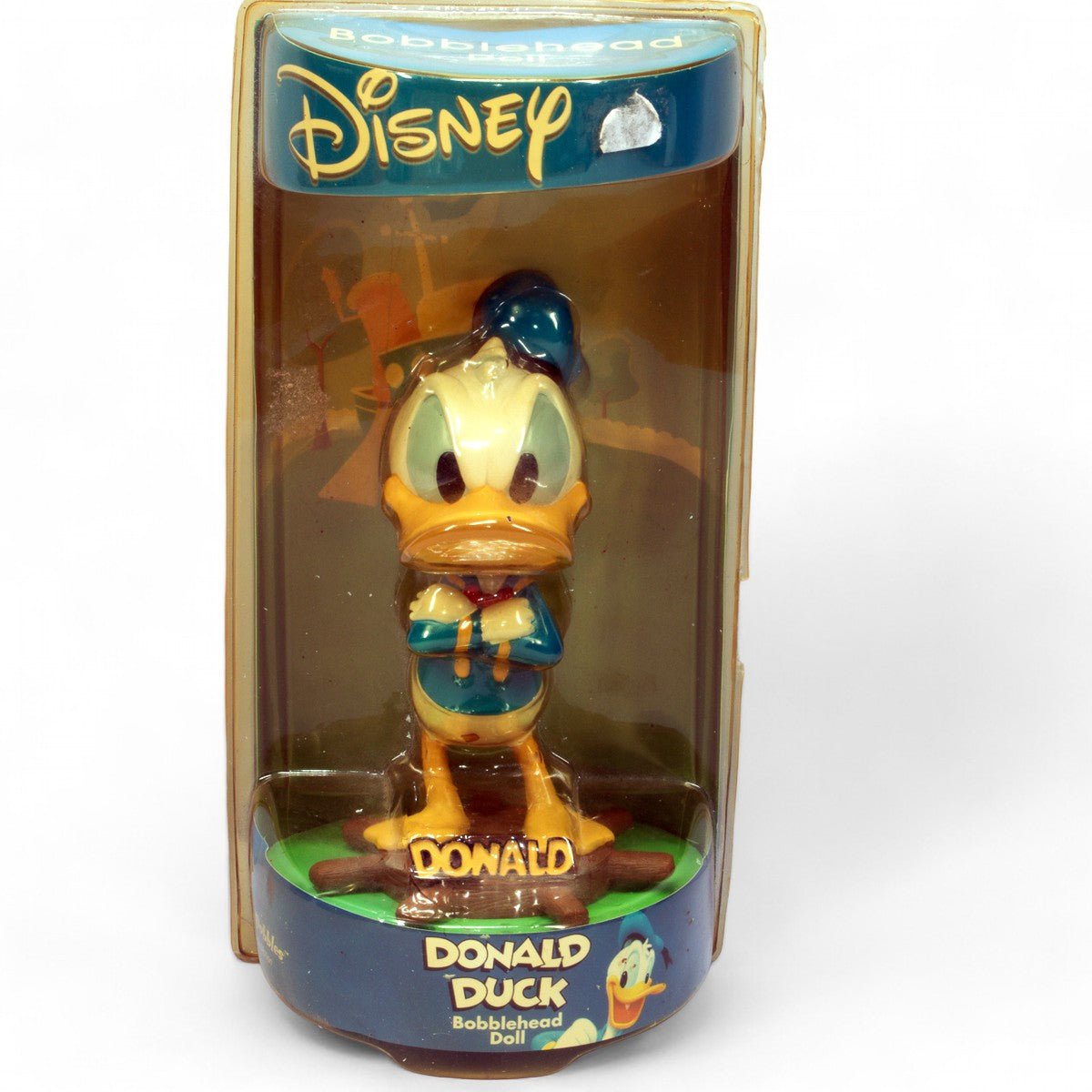 Vintage DONALD DUCK Bobblehead Doll Sailor on Ship Wheel Disney Bobble Dobbles