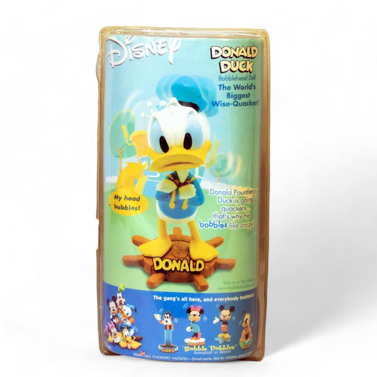 Vintage DONALD DUCK Bobblehead Doll Sailor on Ship Wheel Disney Bobble Dobbles
