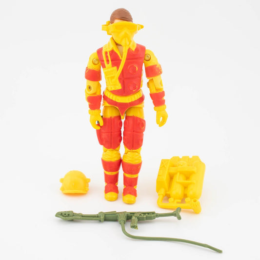 Vintage Hasbro Action Force GI Joe BLOWTORCH 1985 Rare Complete Action Figure - DT Collectable Toys