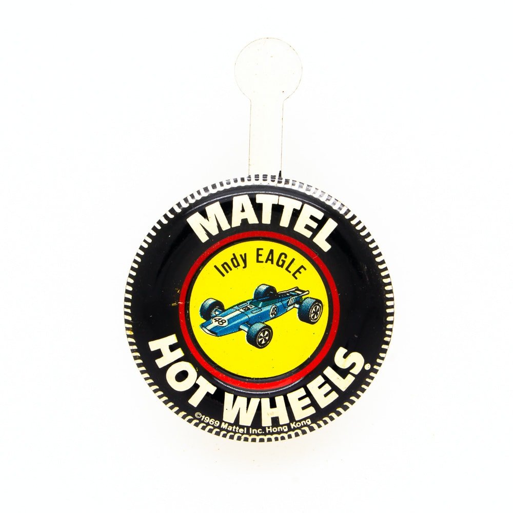 Vintage Hot Wheels Redline Tinplate Button Badge All Very Good or Better