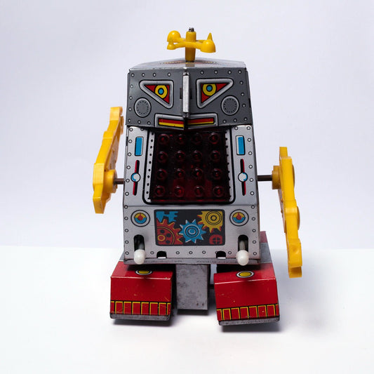 Vintage Noguchi Mechanical Wind - up Super Robot Made in Japan 1960's
