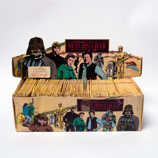 Vintage Star Wars ROTJ Monty Fabrieken Counter Top Trade Pack Trading Cards