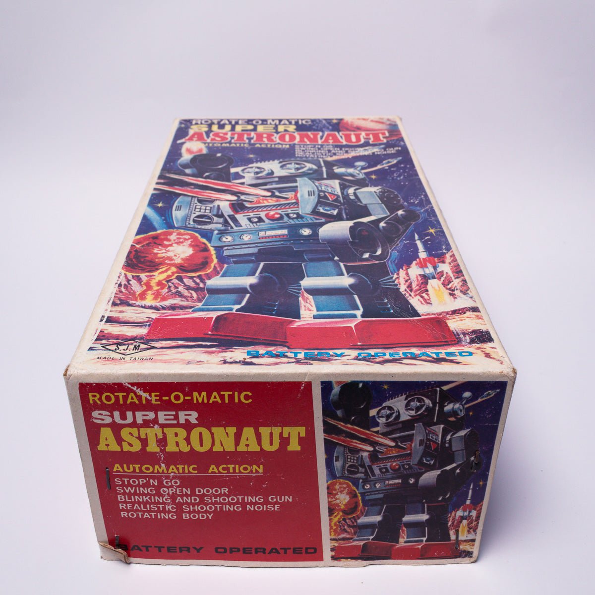 Vintage Super Astronaut Rotate - O - Matic Metal Legs SJM3006 Tinplate Robot & Box Robots & Space Toys Picture 5