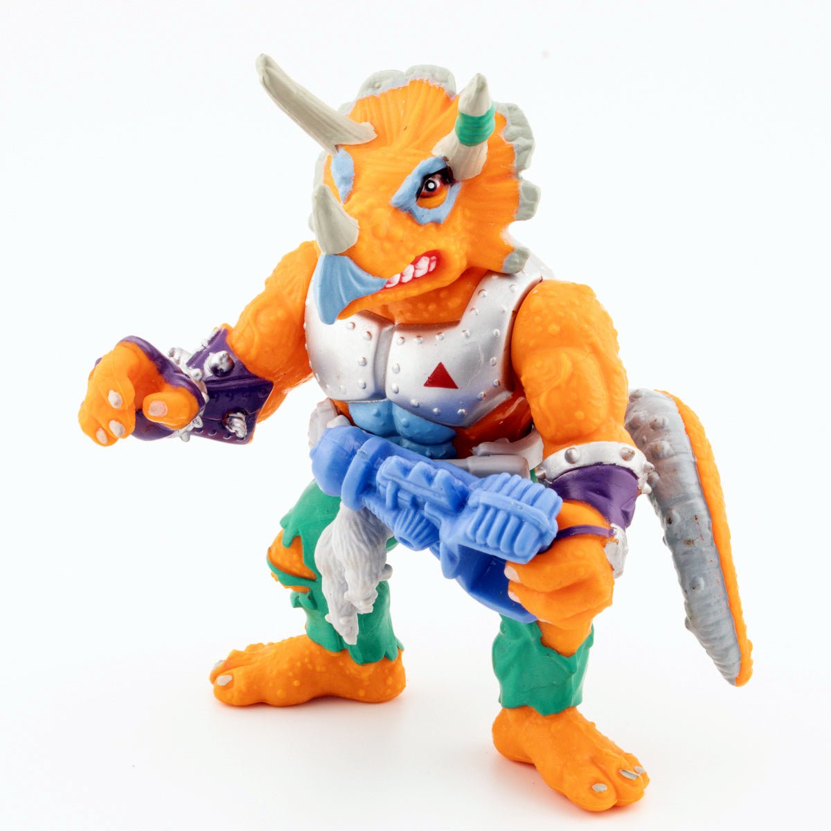 Vintage TMNT Triceraton 1990 Playmates Teenage Mutant Ninja Turtles Action Figure - DT Collectable Toys